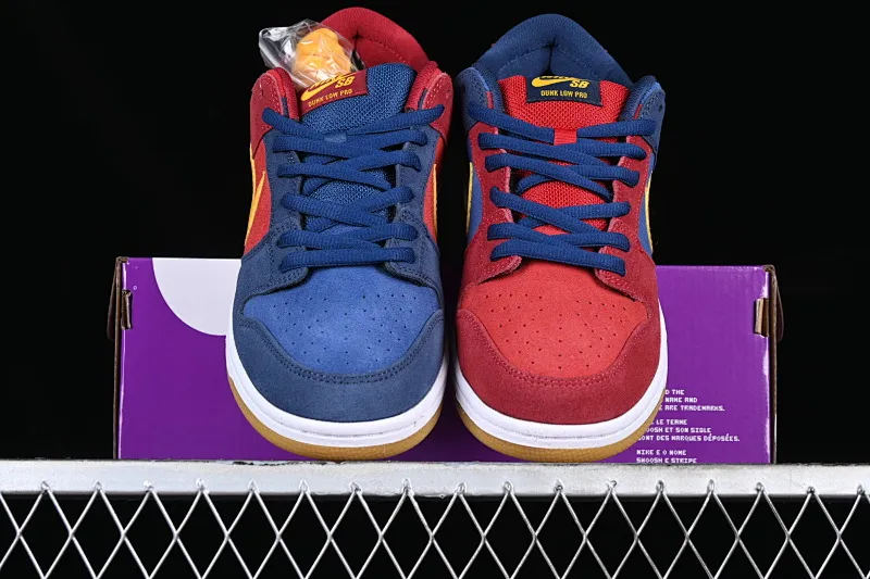 All categories Nk SB Dunk series Nk SB Dunk Low low-top skate shoes K version Nk SB Dunk Low "Barcelona" Barcelona dress color Dunk series retro low-top skate shoes DJ0606-400